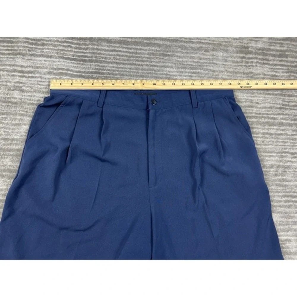 Top Flite Shorts Mens 38 Blue‎ Pleated Golf Polyester Casual Outdoors